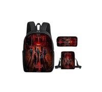 (style 20, One size) 3 Pcs/set 16 Inch Stranger Things 4 Childrens Backpack High-capacity Girls Boys Book Travel Bag Children School Backpacks