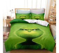 (Style 21, King(220X240CM/3PCS)) The Grinch Kids Bedding Single Double Duvet Cover