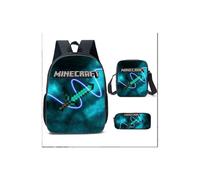 (Style 22) Printed Cartoon Minecraft Backpack Student Schoolbag Shoulder Bag Pencil Bag