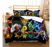 (Style 23, Single(135X200CM/2PCS)) Pokemon Kids Bedding Single Double Duvet Cover UK