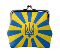Style (247) Small Buckle Coin Purses Ukraine National Flag, Elegant Kiss-Lock Change Purses for Women