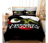 (Style 25, King(220X240CM/3PCS)) The Grinch Kids Bedding Single Double Duvet Cover