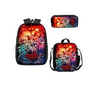 (Style-27) 3 Piece Set Stranger Things School Bag Lunch Bag Pencil Case Kids Gift