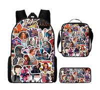 (Style-29) 3 Piece Set Stranger Things School Bag Lunch Bag Pencil Case Kids Gift