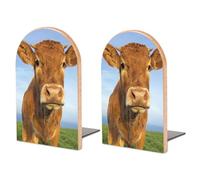 Style 3 Beautiful Flower and Butterfly Large Wood Bookends for Shelves Non