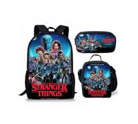 (Style-32) 3 Piece Set Stranger Things School Bag Lunch Bag Pencil Case Kids Gift