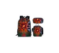 (Style-33) 3 Piece Set Stranger Things School Bag Lunch Bag Pencil Case Kids Gift