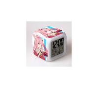 (Style 34, Three-cell battery model) DARLING in the FRANXX Alarm Clock National Team No. 00 Seven-Color Changing Alarm Clock Gift