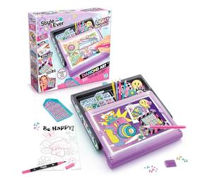 Style 4 Ever Canal Toys Light Up Diamond Art Case for Children - 3 in 1 Creative Set with Light Tablet, Posters and Rhinestone Stickers - Arts and Crafts Activity - Gift Idea for Children