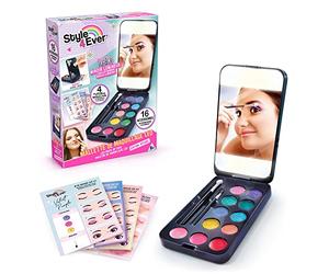 Style 4 Ever Compact LED Make Up Case - Kids Make Up Kit with LED Mirror | 8 Eyeshadows, 3 Lip Glosses, Stickers & Tutorial Sheets | Make Up