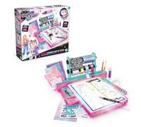 Style 4 Ever Fashion Designer Light Up Studio, Design Dream Outfits from Scratch, LED Drawing Pad, DIY Fashion Design Kit for Kids 6+ | Real Fabrics, Stickers & Gems Included