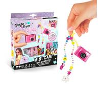 Style 4 Ever - Mini Cam | DIY Camera Bag Charm Kit with Beads & Charms | 1-Inch Screen | Built-in Mic | Flash & 14 Fun Effects | Fully Functional | Great for Backpacks | For Children Aged 8+