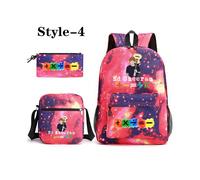 (Style-4) New Fashion ED Sheeran Backpack Men's and Women's School 3-Piece Rucksack Shoulder Bag Pencil Bag High Quality School Bag