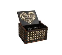 (Style 4) Potter Wooden Harry Music Box Retro Hand Cranked Engraved Toy Xmas Ornament Gift