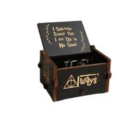 (Style 5) Potter Wooden Harry Music Box Retro Hand Cranked Engraved Toy Xmas Ornament Gift