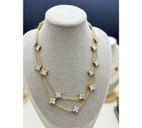 (Style 6) 18k titanium steel four-leaf clover bracelet, ins niche design, high-end feel, lucky clover best friend bracelet