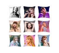 (Style 6) Taylor Swift Square Pillow 45x45 Mouldy Double Sided Colour Printed Pillow Cover