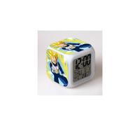 (Style 6, Three-cell battery model) Dragon Ball Super Colorful Alarm Clock, Children's Student Gift, Color-Changing Alarm Clock, Creative Square Clock
