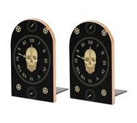 Style 8 Boho Tarot Print Large Wood Bookends for Shelves Non Skid Book Stand for Home Office School Sturdy Book Holders for Heavy Books 1 Pair