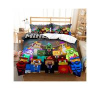 (Style 8, Double 200*200cm) Duvet Cover for Minecraft Fans Series Printed Bedding Cartoon Pillowcase