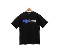 (style 9, S) Palm Angels Logo Print Short Sleeve T-Shirt Unisex Streetwear Couples