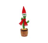 (Style A) Christmas Cactus Plush Toy Dancing Singing Recording Learn Talking Kid Gifts