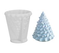 Style-A Christmas Tree Candle Mould - Silicone Resin Casting Mould for Soap, Baking & Candle Making - DIY Craft Gift for Christmas Party Decor