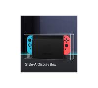 (Style-A Display Box) YLW RGB Base Clear Dust Cover for Nintendo Switch Oled Protection Cover Protective Sleeve Acrylic Display Shell Game Accessories