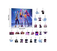 (Style A) Hunters Demon Kpop Acrylic Advent Calendar Set Keychains Kids Gift Surprise