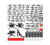 (Style A) Military Black Special Police Weapon Bag Accessories Mini Toys Suitable for Lego