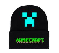 (Style A) Minecraft Beanie Print Knitted Hat With Cotton Nylon Fabric Winter Cap Gift