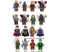 (Style A) Superman Iron Man Superman Sea King Steel Bone Lightning Man Green Lantern Man Building Block Toys fit lego