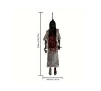 (Style A) Window stickers Halloween Decorations - Skeleton, Female Ghost, Blood Stains & Hands