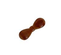 Style Acetate Gold Label Cute Solid Color Bow Duckbill Clip French Small Size Side Hairpin Hair Accessories(04 Light coffee)