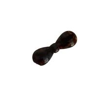 Style Acetate Gold Label Cute Solid Color Bow Duckbill Clip French Small Size Side Hairpin Hair Accessories(05 Blue Coffee)