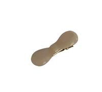 Style Acetate Gold Label Cute Solid Color Bow Duckbill Clip French Small Size Side Hairpin Hair Accessories(012- Off white)