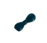 Style Acetate Gold Label Cute Solid Color Bow Duckbill Clip French Small Size Side Hairpin Hair Accessories(013- Blue)
