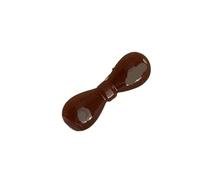 Style Acetate Gold Label Cute Solid Color Bow Duckbill Clip French Small Size Side Hairpin Hair Accessories(03- Deep Coffee)