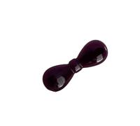 Style Acetate Gold Label Cute Solid Color Bow Duckbill Clip French Small Size Side Hairpin Hair Accessories(07 Purple)