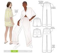 Style Arc Paper Sewing Pattern Albie Pants & Shorts Trousers, Shorts