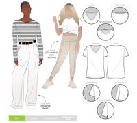 Style Arc Paper Sewing Pattern Ellis Knit T Tops Sizes 10-22