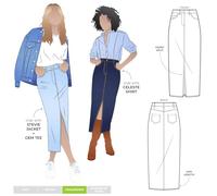 Style Arc Paper Sewing Pattern Tommie Jeans Skirt Skirts Sizes 10-22