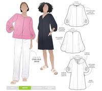 Style Arc Paper Sewing Pattern Zalia Top & Dress Dresses, Tops