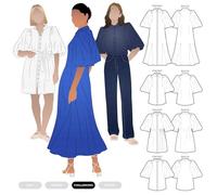 Style Arc Sewing Pattern - Dallas Woven Shirt and Dress (Sizes 04-16)