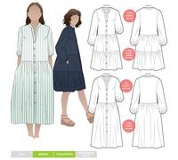 Style Arc Sewing Pattern - Emerson Woven Dress (Sizes 18-30)