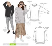 Style Arc Sewing Pattern - Fenix Sweatshirt (Sizes 04-16)