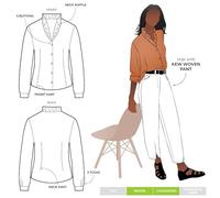 Style Arc Sewing Pattern - Francesca Woven Shirt (Sizes 18-30)