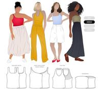Style Arc Sewing Pattern - Gilmore Woven Tops (Sizes 04-16)
