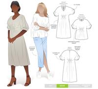 Style Arc Sewing Pattern - Harry Woven Top and Dress (Sizes 04-16)