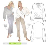 Style Arc Sewing Pattern - Kira Knit Top (Sizes 04-16)